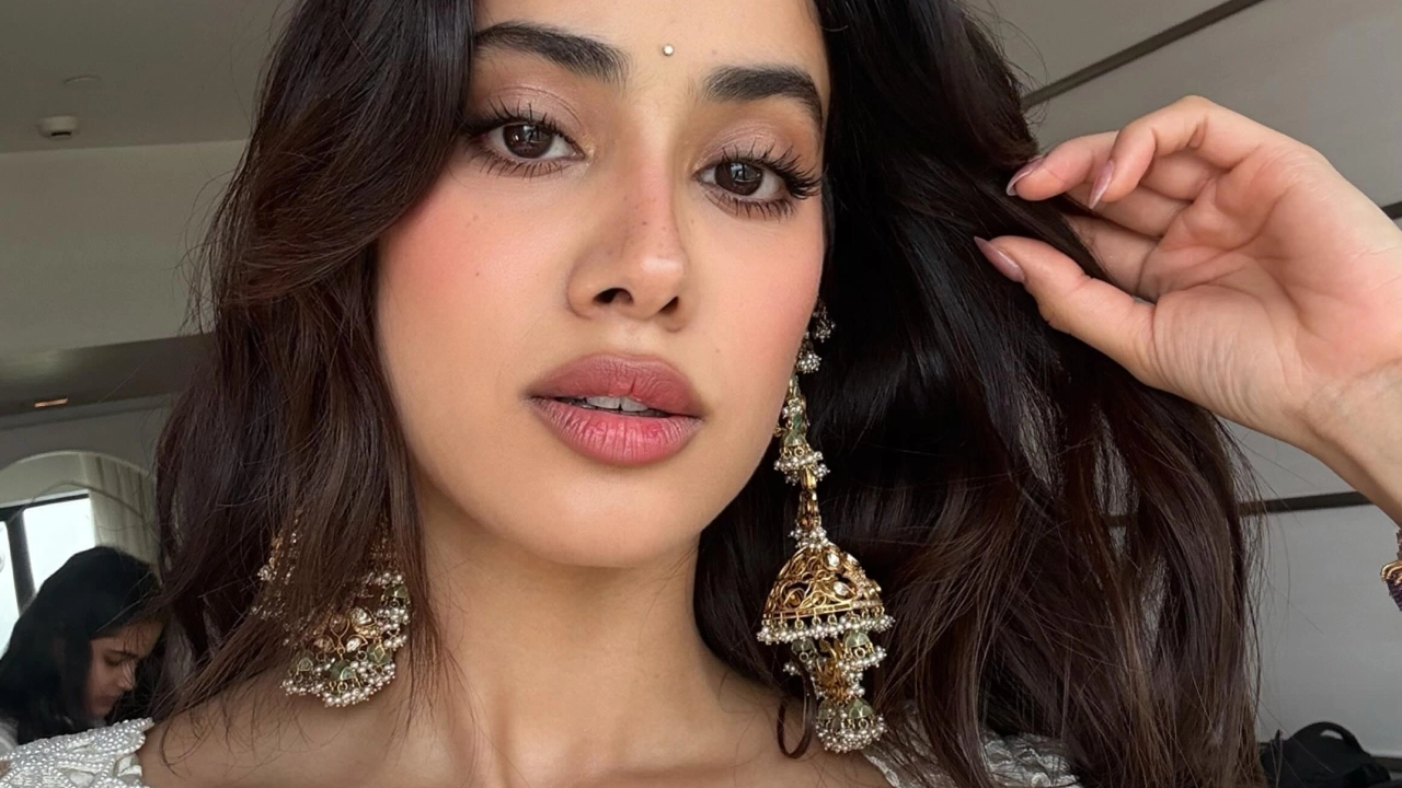The Ethereal Glamour Guide: Janhvi Kapoor Defines Monochrome Royalty in a White Lace Saree