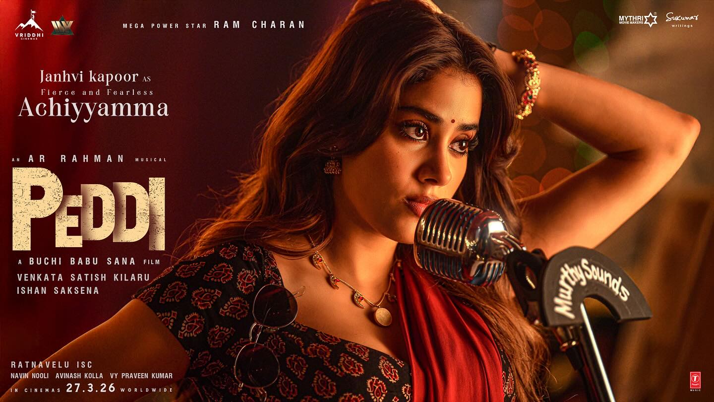 Peddi: Janhvi Kapoor’s fiery rural avatar as Achiyyamma in Ram Charan’s sports drama revealed