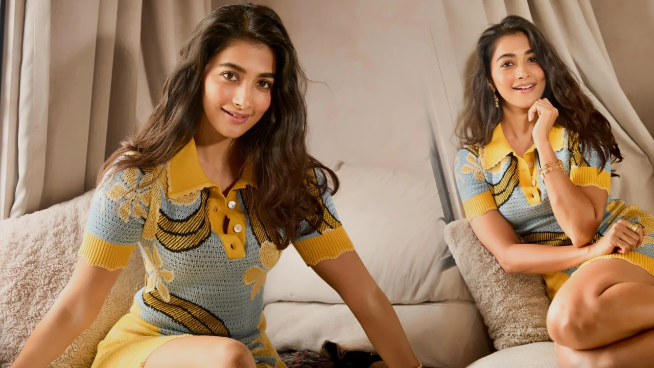 Summer Style: Pooja Hegde keeps it breezy in a vibrant knit mini dress