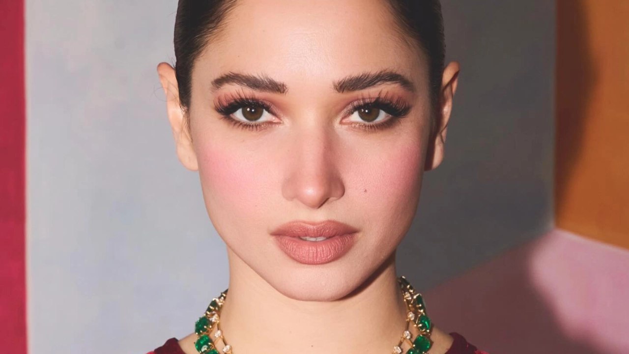 Forbes W-Power 2026: Tamannaah Bhatia stuns in crimson Victoria Beckham dress with emerald choker