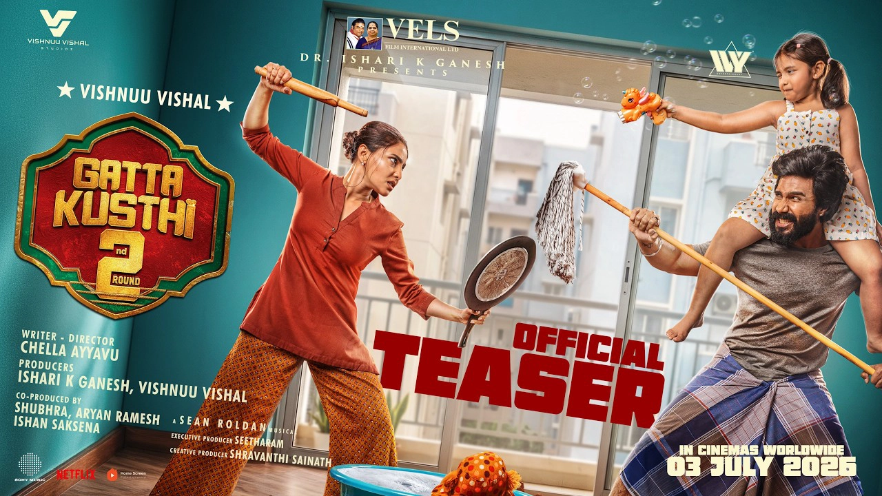 Gatta Kusthi 2 Teaser: Vishnu Vishal and Aishwarya Lekshmi
